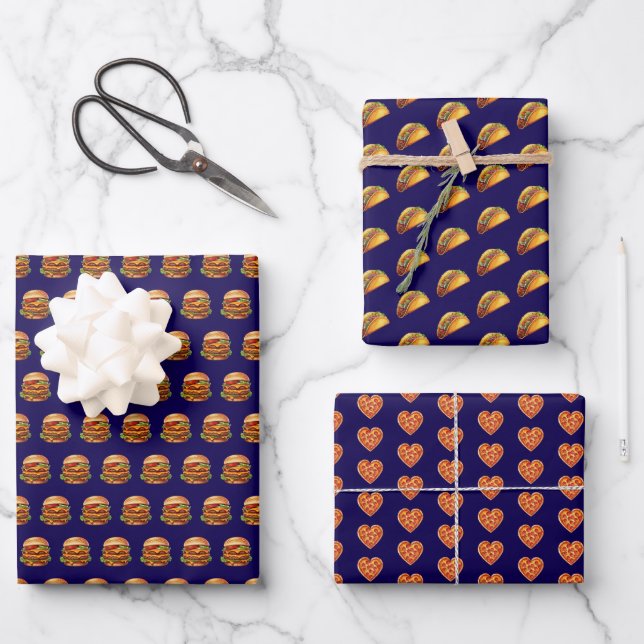 Food Lover Multi Pack Wrapping Paper Sheets (Front)