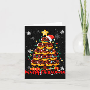 Food Lover Xmas Matching Santa Donuts Christmas Tr Card