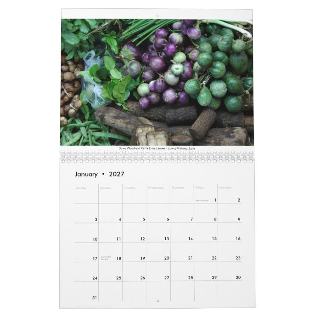 Food Markets of the World Calendar (Jan 2027)