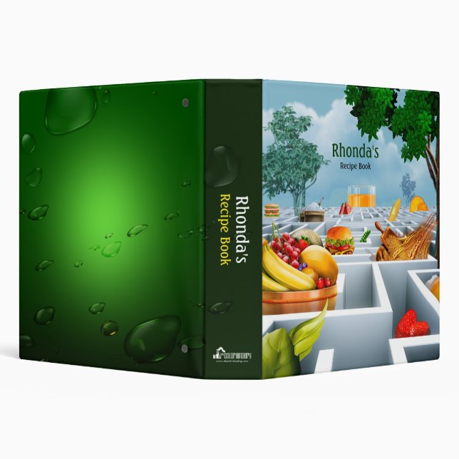 Food Maze 1.5 Inch Recipe Binder (Background)
