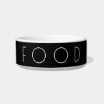 Food Modern Black Minimalist Dog Cat Pet<br><div class="desc">Enjoy a simple design on your decor with this Pet Feeding Bowl. You can even customize the text and make it your own!</div>