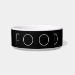 Food Modern Black Minimalist Dog Cat Pet Bowl<br><div class="desc">Enjoy a simple design on your decor with this Pet Feeding Bowl. You can even customize the text and make it your own!</div>