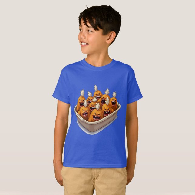 Food Monsters EVIL CHICKEN NUGGETS T-Shirt (Front Full)