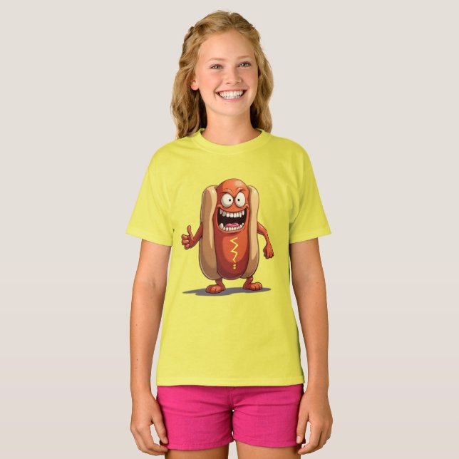Food Monsters EVIL HOT DOG T-Shirt (Front Full)