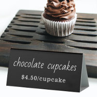 Food Name & Price Table Tent Sign