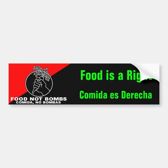 Food Not Bombs bumpersticker Bumper Sticker (Front)