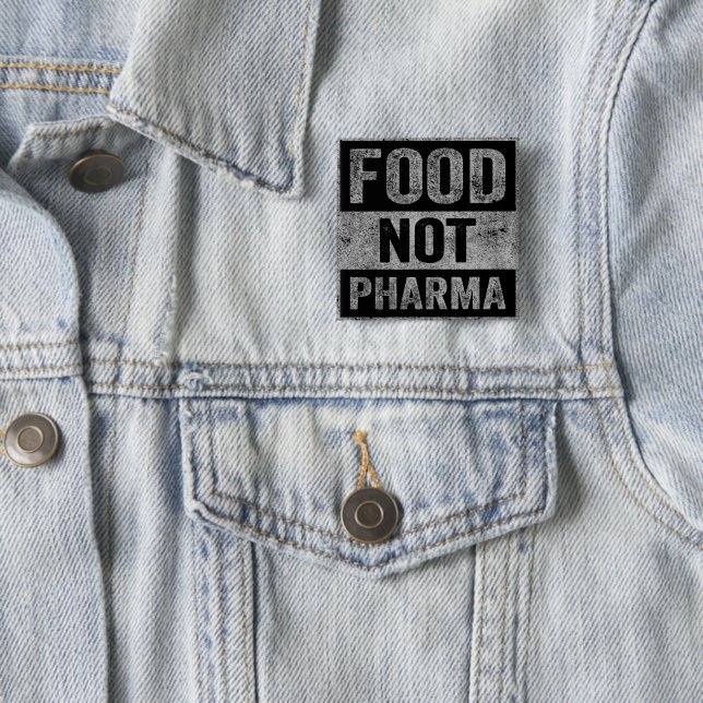 Food Not Pharma Natural Organic Nutrition Button (In Situ)