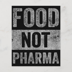 Food Not Pharma Natural Organic Nutrition Flyer