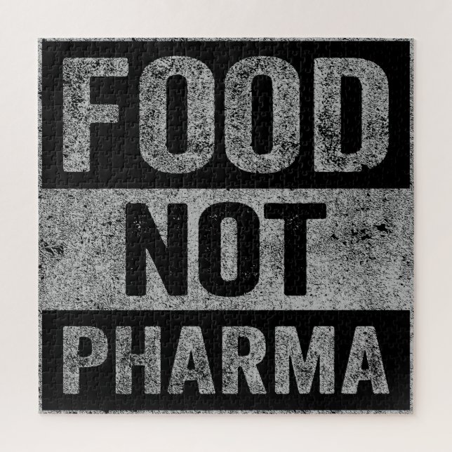 Food Not Pharma Natural Organic Nutrition Jigsaw Puzzle (Vertical)