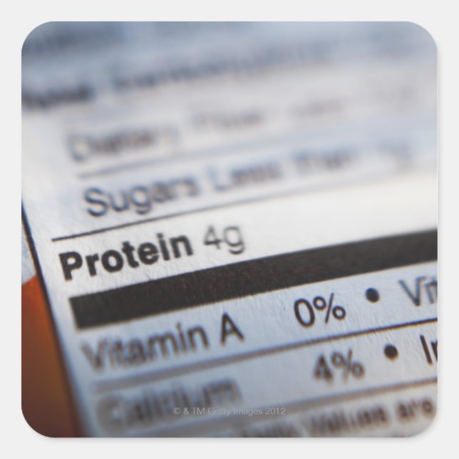 Food nutrition label (Front)