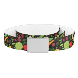 Food on a black background belt