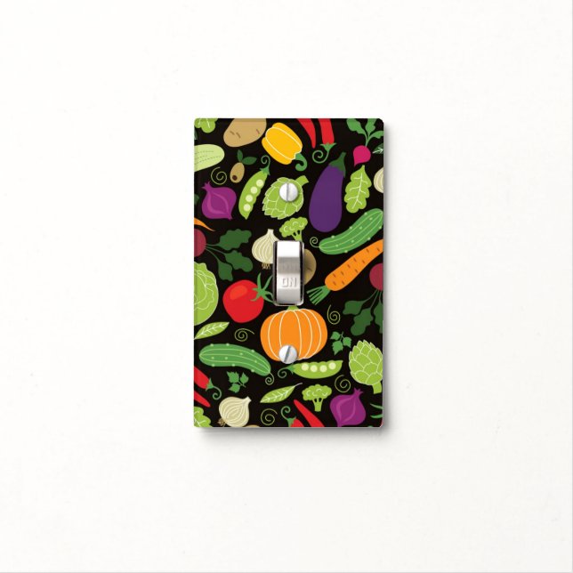 Food on a black background light switch cover (In Situ)