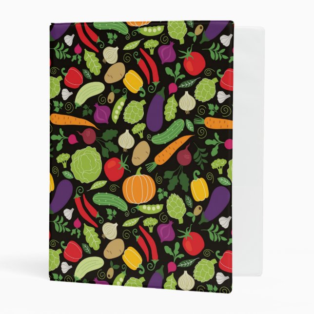 Food on a black background mini binder (Front/Inside)