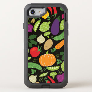 Food on a black background OtterBox defender iPhone SE/8/7 case