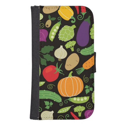 Food on a black background samsung s4 wallet case