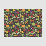 Food on a black background tissue paper