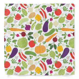 Food on a white background bandana