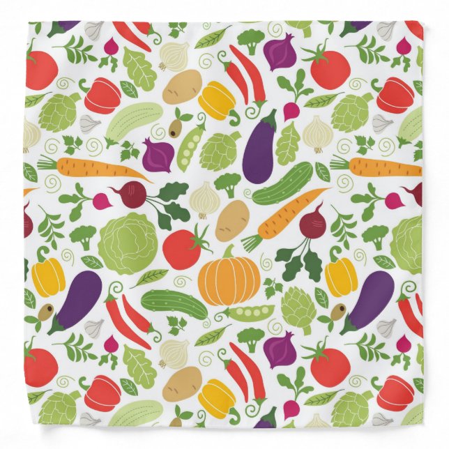 Food on a white background bandana (Front)