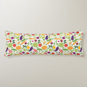 Food on a white background body pillow