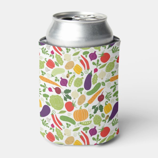 Food on a white background can cooler (Can Front)