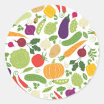 Food on a white background classic round sticker