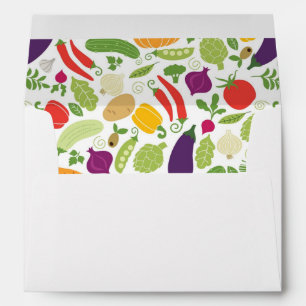 Food on a white background envelope