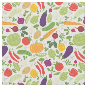 Food on a white background fabric