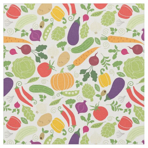 Food on a white background fabric