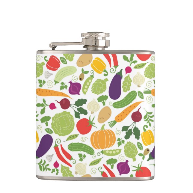 Food on a white background flask (Front)
