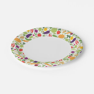 Food on a white background paper plates
