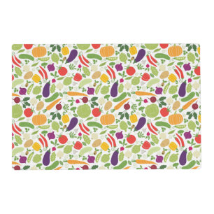 Food on a white background placemat