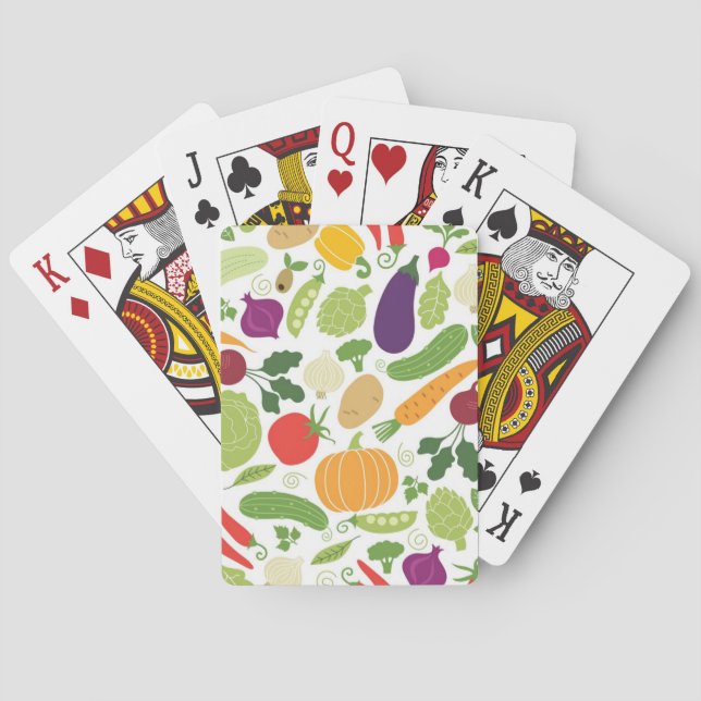 Food on a white background poker cards (Back)