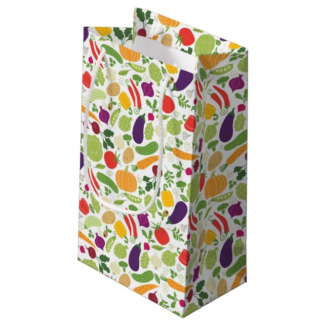 Food on a white background small gift bag (Back Angled)