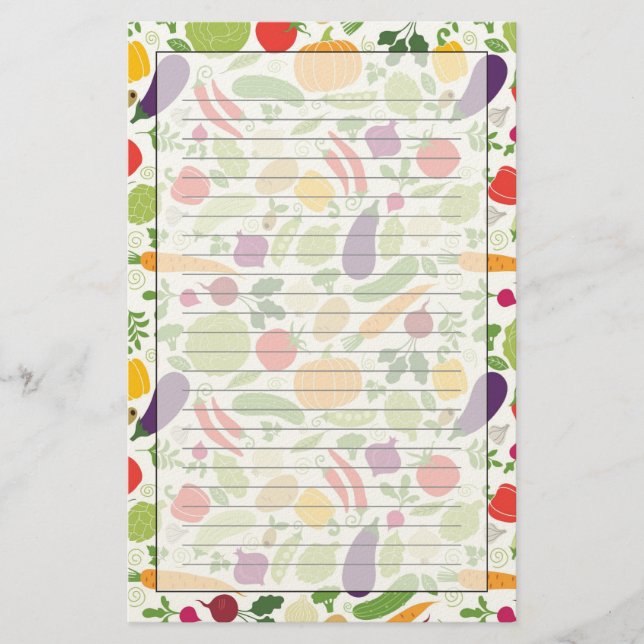 Food on a white background stationery (Front)