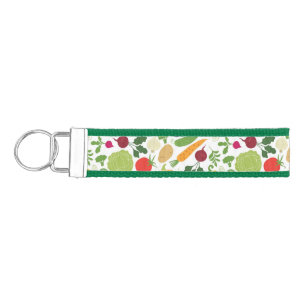 Food on a white background wrist keychain