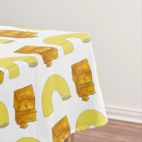 Food Pairing Elbow Macaroni Cheddar Mac  Cheese Tablecloth