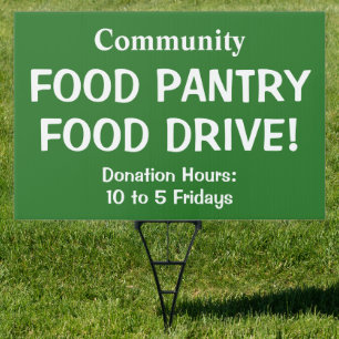 Food Pantry Food Drive Sign