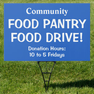 Food Pantry Food Drive Sign