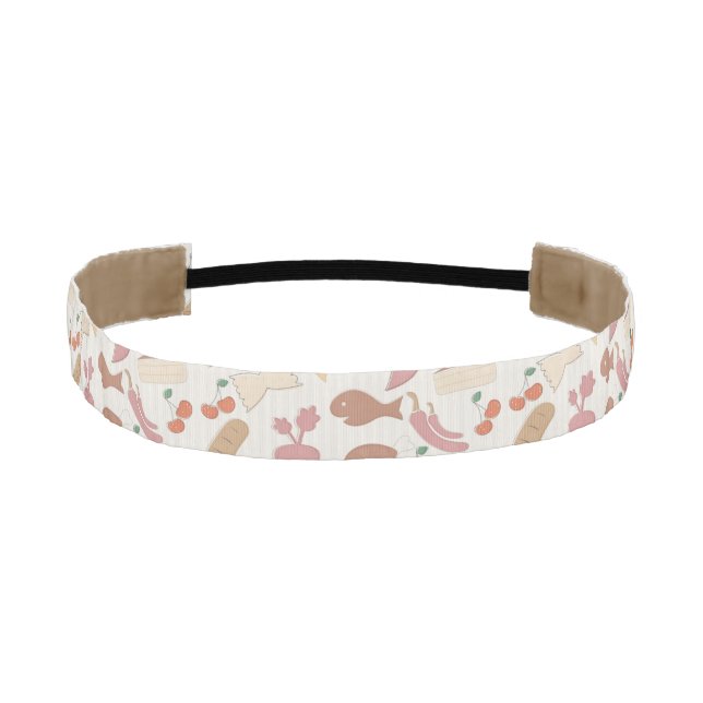Food Pattern 2 Athletic Headband (Front)
