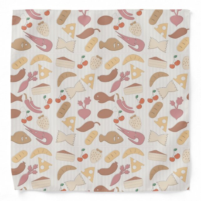 Food Pattern 2 Bandana (Front)