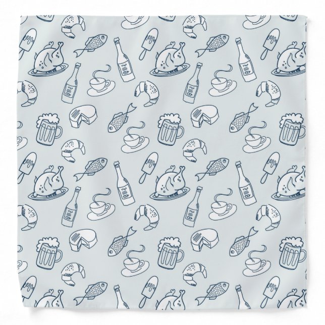 Food Pattern 2 Bandana (Front)