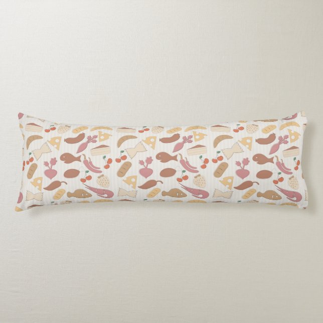Food Pattern 2 Body Pillow (Front)