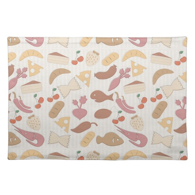 Food Pattern 2 Cloth Placemat (Front)