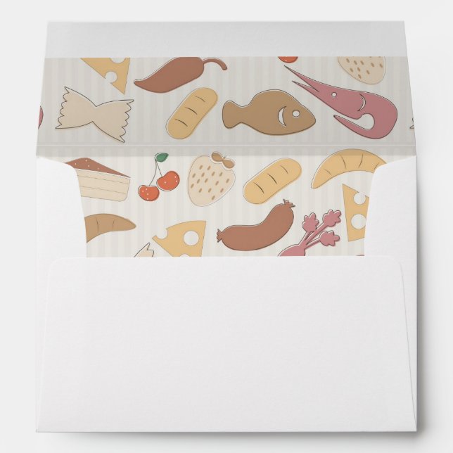 Food Pattern 2 Envelope (Back (Bottom))