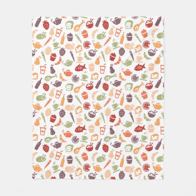 Food Pattern 2 Fleece Blanket (Front)