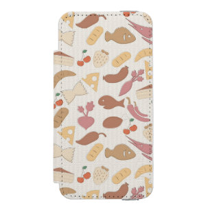 Food Pattern 2 Wallet Case For iPhone SE/5/5s