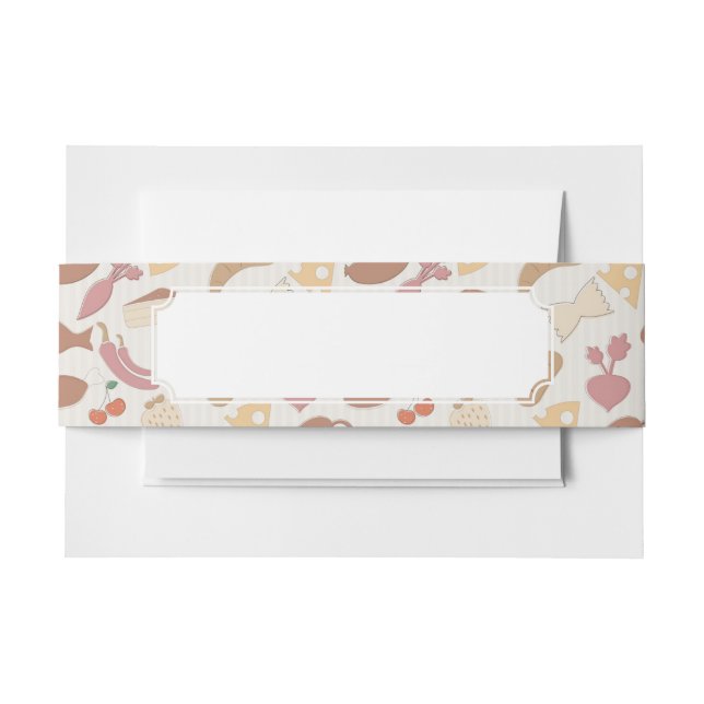 Food Pattern 2 Invitation Belly Band (Front Example)
