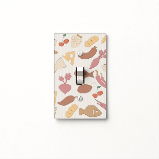 Food Pattern 2 Light Switch Cover (In Situ)