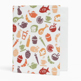 Food Pattern 2 Mini Binder