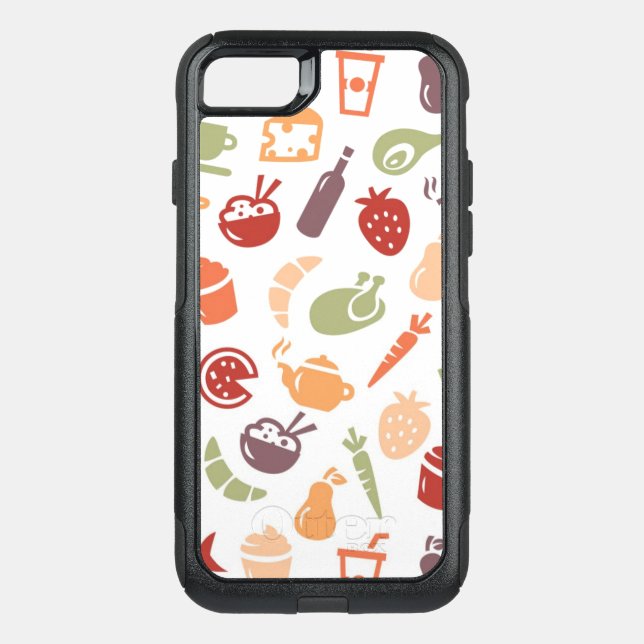 Food Pattern 2 Otterbox iPhone Case (Back)